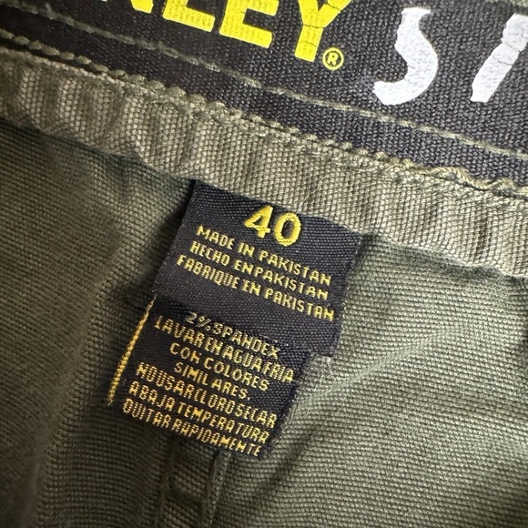 Stanley Cargo Shorts with Stretch in Olive army green Mens size 40 - Picture 6 of 10